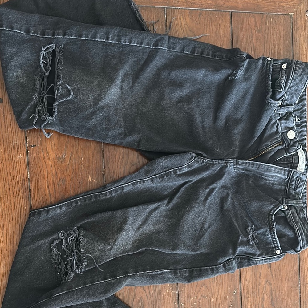 Black straight jeans